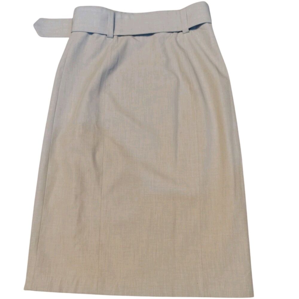 Motf Brand Gray Below Knee Belted Zip Back Lined Pencil Skirt Size S............